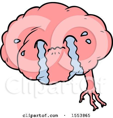 Cartoon Brain with Headache by lineartestpilot
