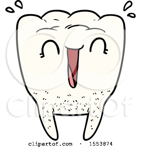 Cartoon Happy Tooth by lineartestpilot