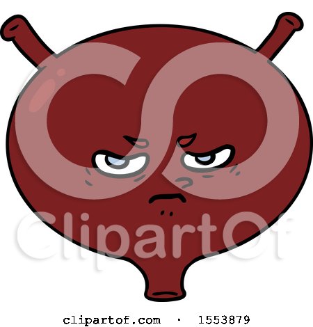 Cartoon Angry Bladder by lineartestpilot