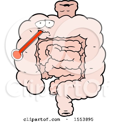 Cartoon Unhealthy Intestines by lineartestpilot