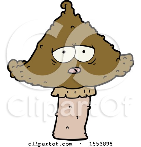 Cartoon Mushroom with Face by lineartestpilot