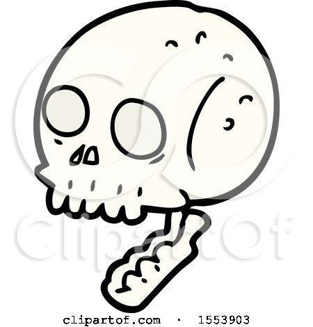 Cartoon Spooky Skull by lineartestpilot