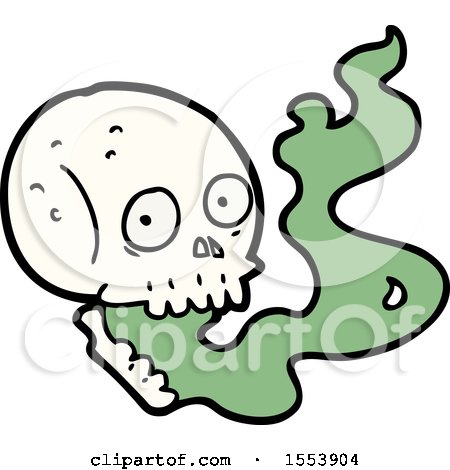 Cartoon Haunted Skull by lineartestpilot