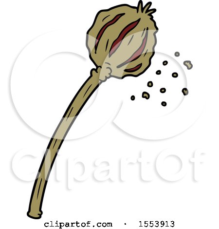 Dried Poppy Cartoon by lineartestpilot
