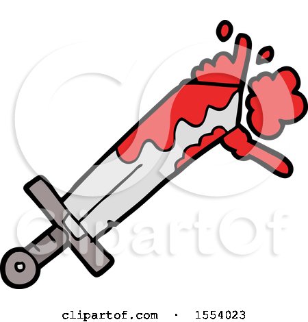 Bloody Cartoon Sword by lineartestpilot
