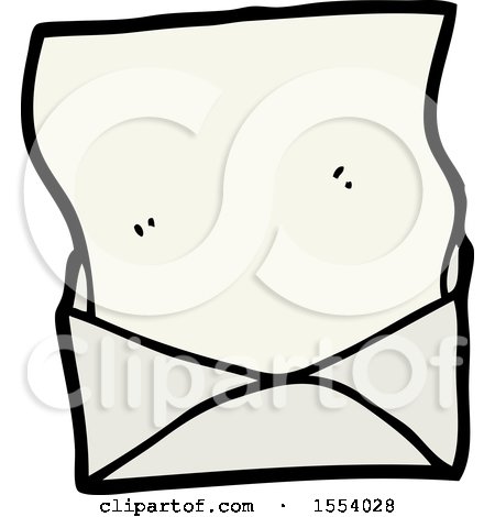 Cartoon Letter and Envelope by lineartestpilot