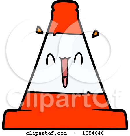 Cartoon Road Traffic Cone by lineartestpilot