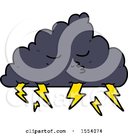 Cartoon Storm Cloud by lineartestpilot