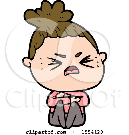 Cartoon Angry Woman by lineartestpilot