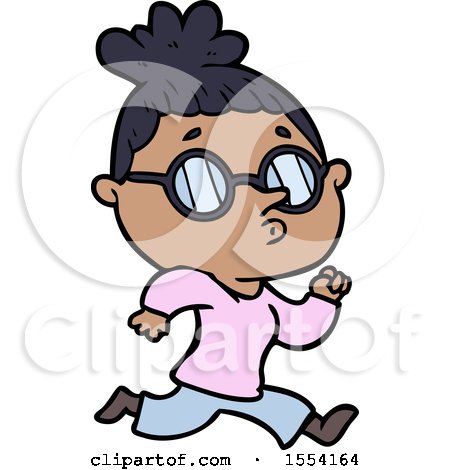 Cartoon Woman Wearing Glasses by lineartestpilot