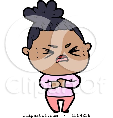 Cartoon Angry Woman by lineartestpilot