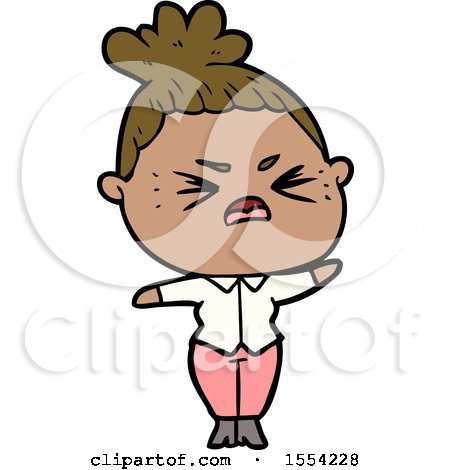 Cartoon Angry Woman by lineartestpilot