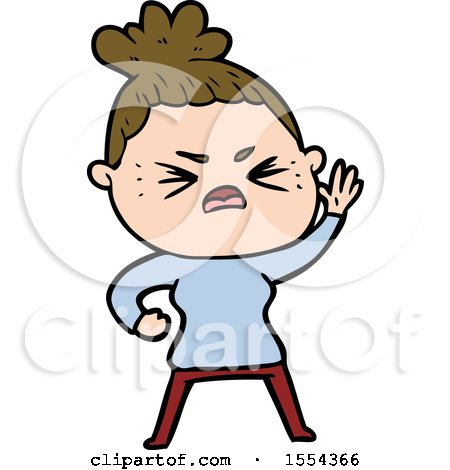 Cartoon Angry Woman by lineartestpilot