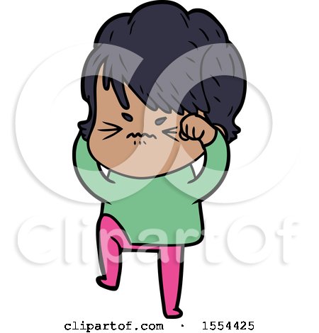 Cartoon Frustrated Woman by lineartestpilot