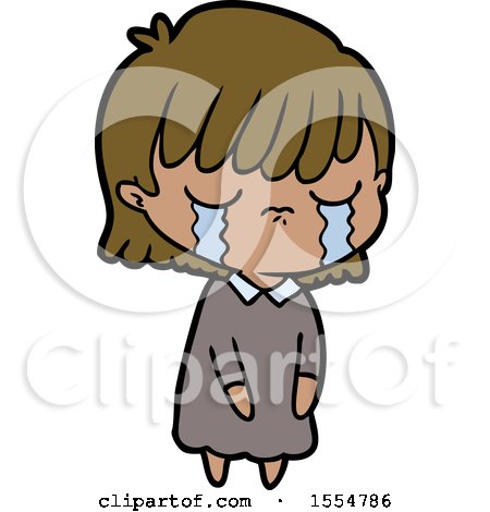 Cartoon Woman Crying by lineartestpilot