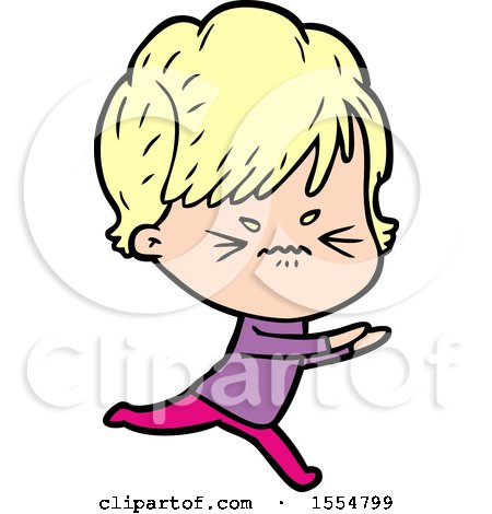 Cartoon Frustrated Woman by lineartestpilot