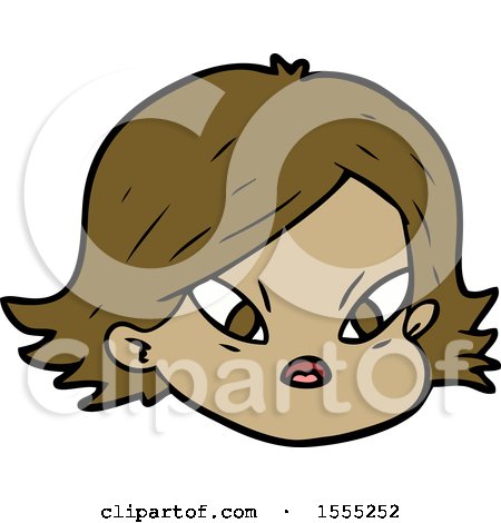 Cartoon Female Face by lineartestpilot