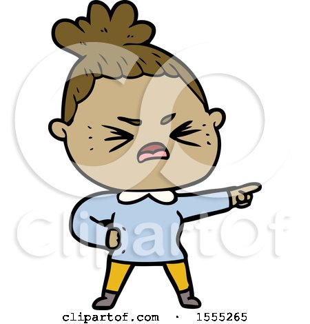 Cartoon Angry Woman by lineartestpilot