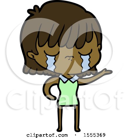 Cartoon Woman Crying by lineartestpilot