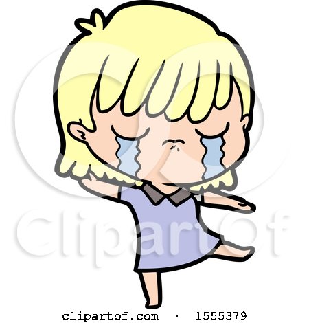 Cartoon Woman Crying by lineartestpilot