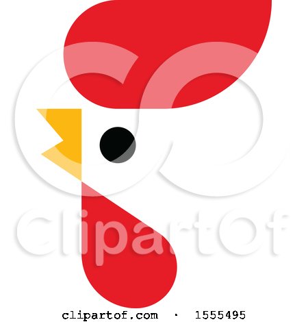 Clipart of a Rooster Mascot Design - Royalty Free Vector Illustration by elena