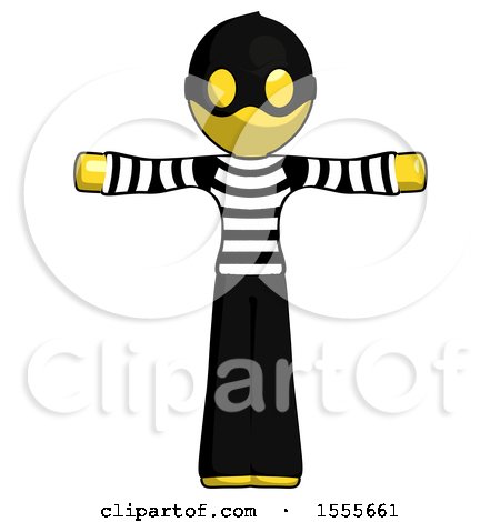 Yellow Thief Man T-Pose Arms up Standing by Leo Blanchette