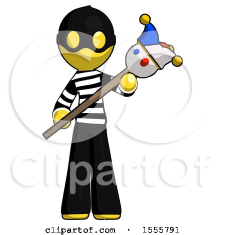 Yellow Thief Man Holding Jester Diagonally by Leo Blanchette