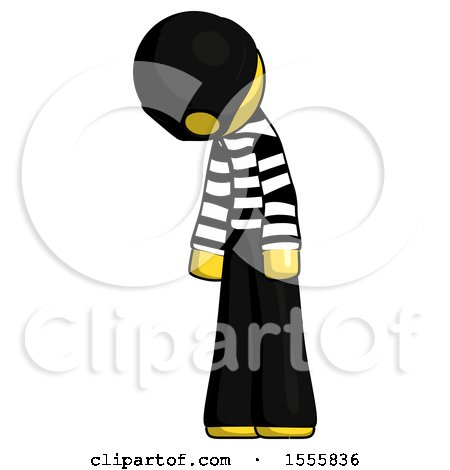 Yellow Thief Man Depressed with Head down Turned Left by Leo Blanchette