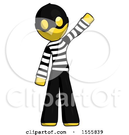 Yellow Thief Man Waving Emphatically with Left Arm by Leo Blanchette