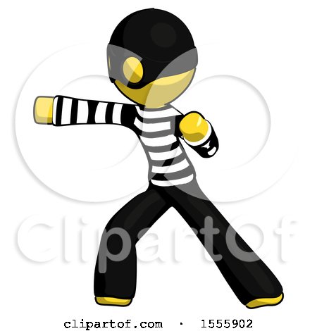 Yellow Thief Man Martial Arts Punch Left by Leo Blanchette