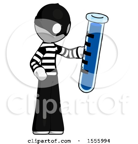 White Thief Man Holding Large Test Tube by Leo Blanchette