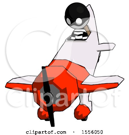 White Thief Man in Geebee Stunt Plane Descending Front Angle View by Leo Blanchette