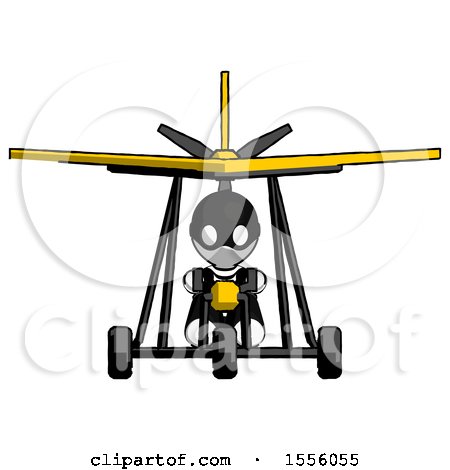 White Thief Man in Ultralight Aircraft Front View by Leo Blanchette