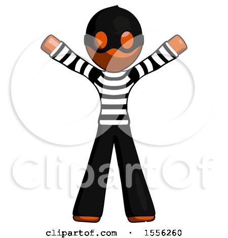 Orange Thief Man Surprise Pose, Arms and Legs out by Leo Blanchette