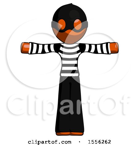 Orange Thief Man T-Pose Arms up Standing by Leo Blanchette
