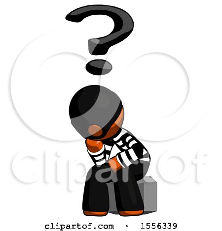 Orange Thief Man Thinker Question Mark Concept by Leo Blanchette