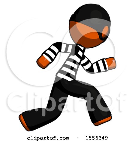 Orange Thief Man Running Fast Right by Leo Blanchette