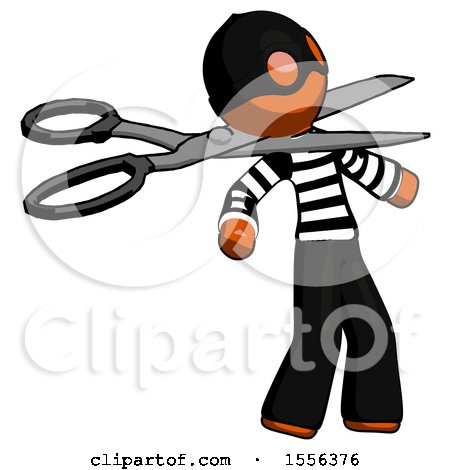 Orange Thief Man Scissor Beheading Office Worker Execution by Leo Blanchette