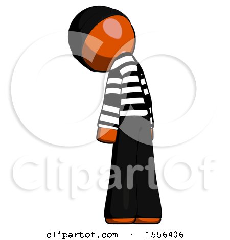 Orange Thief Man Depressed with Head Down, Back to Viewer, Left by Leo Blanchette
