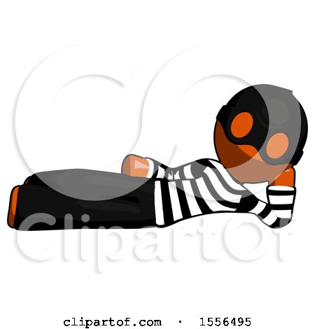 Orange Thief Man Reclined on Side by Leo Blanchette