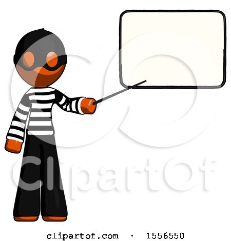Orange Thief Man Giving Presentation in Front of Dry-erase Board by Leo Blanchette