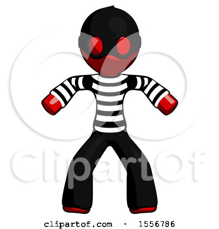 Red Thief Male Sumo Wrestling Power Pose by Leo Blanchette