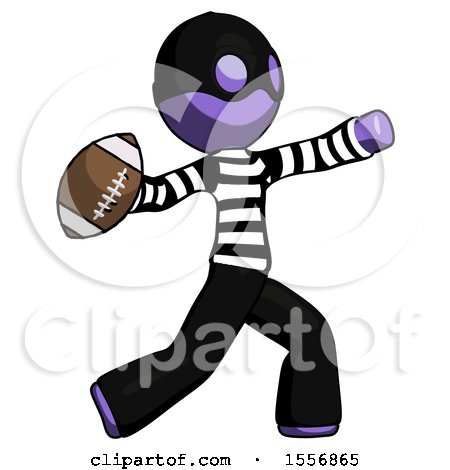 Purple Thief Man Throwing Football by Leo Blanchette