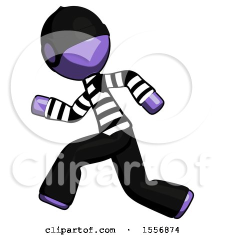 Purple Thief Man Running Fast Left by Leo Blanchette