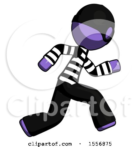 Purple Thief Man Running Fast Right by Leo Blanchette