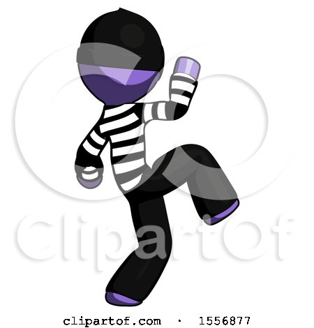 Purple Thief Man Kick Pose Start by Leo Blanchette