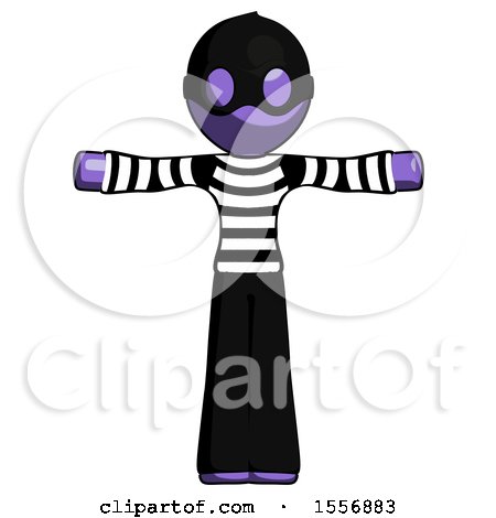 Purple Thief Man T-Pose Arms up Standing by Leo Blanchette