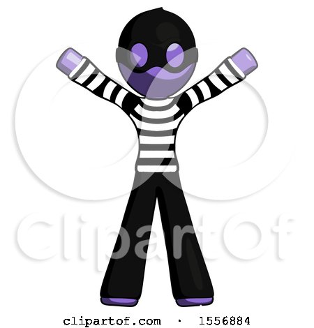 Purple Thief Man Surprise Pose, Arms and Legs out by Leo Blanchette
