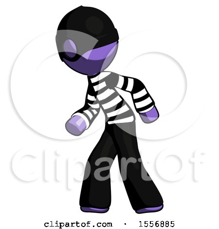 Purple Thief Man Suspense Action Pose Facing Left by Leo Blanchette