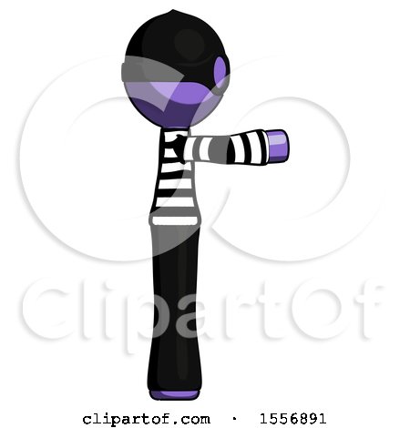 Purple Thief Man Pointing Right by Leo Blanchette